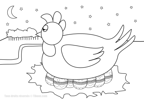 Coloring page: Hen (Animals) #17554 - Free Printable Coloring Pages