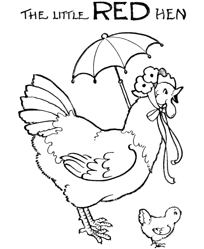 Coloring page: Hen (Animals) #17559 - Free Printable Coloring Pages