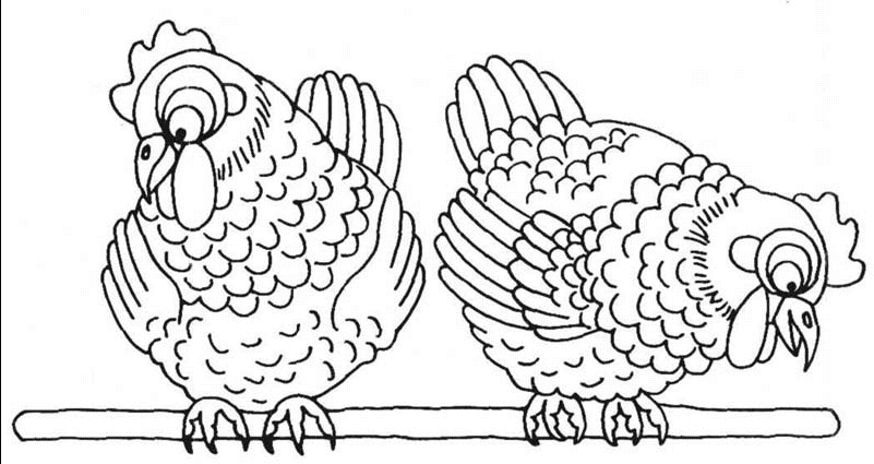 Coloring page: Hen (Animals) #17589 - Free Printable Coloring Pages