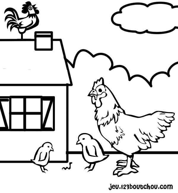 Coloring page: Hen (Animals) #17592 - Free Printable Coloring Pages