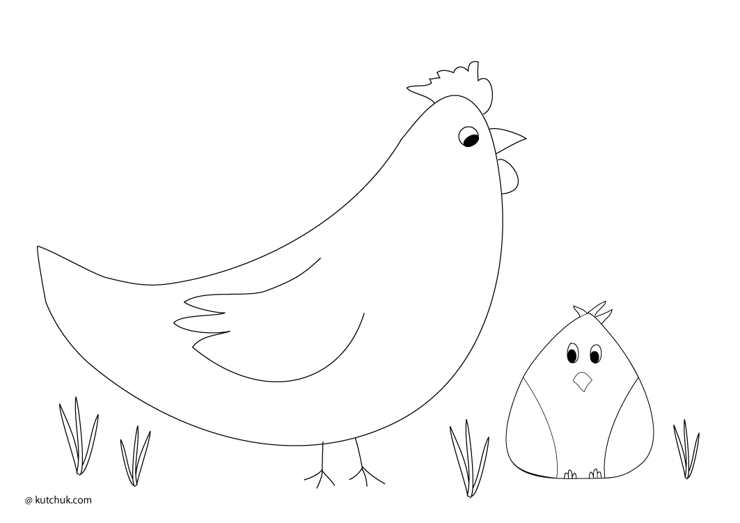 Coloring page: Hen (Animals) #17599 - Free Printable Coloring Pages