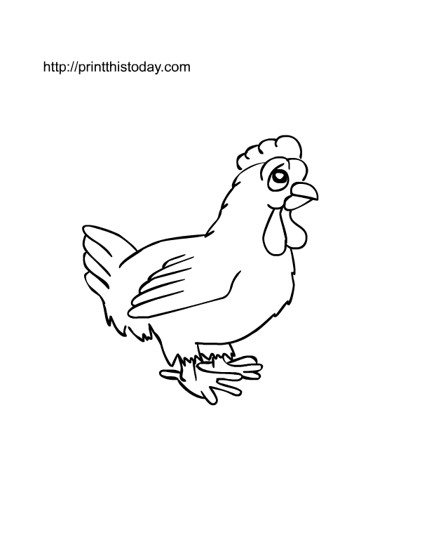 Coloring page: Hen (Animals) #17619 - Free Printable Coloring Pages