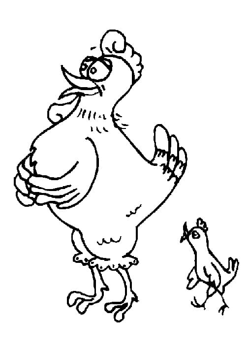 Free printable Hen and Chick coloring page #193164 from Animals collection