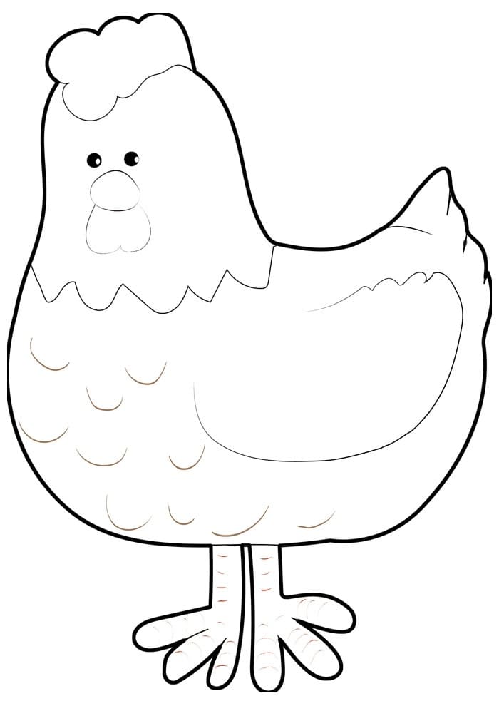 Free printable Hen and Chick coloring page #193200 from Animals collection Free printable Hen and Chick coloring page #193200 from Animals collection