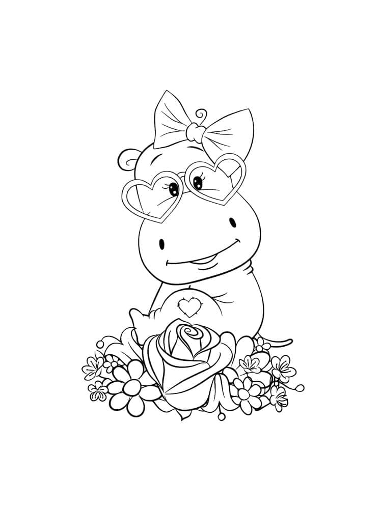 Free printable Hippopotamus coloring page #188973 from Animals collection