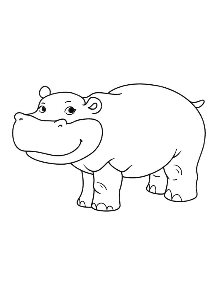 Free printable Hippopotamus coloring page #188995 from Animals collection Free printable Hippopotamus coloring page #188995 from Animals collection
