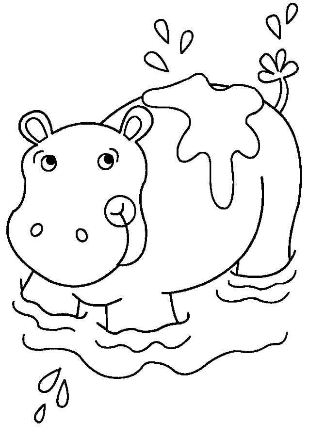 Coloring page: Hippopotamus (Animals) #8613 - Free Printable Coloring Pages