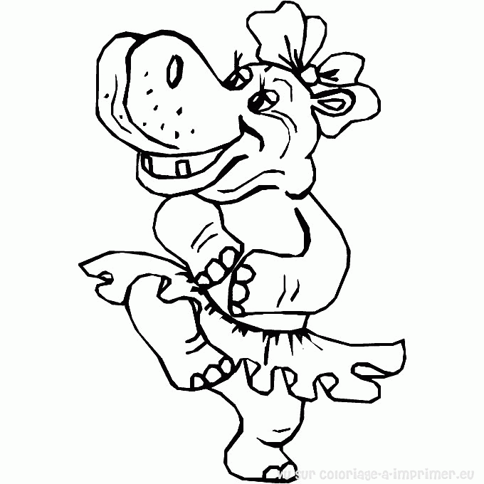 Coloring page: Hippopotamus (Animals) #8616 - Free Printable Coloring Pages