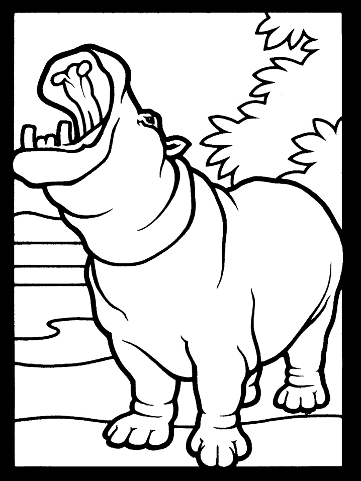Coloring page: Hippopotamus (Animals) #8640 - Free Printable Coloring Pages