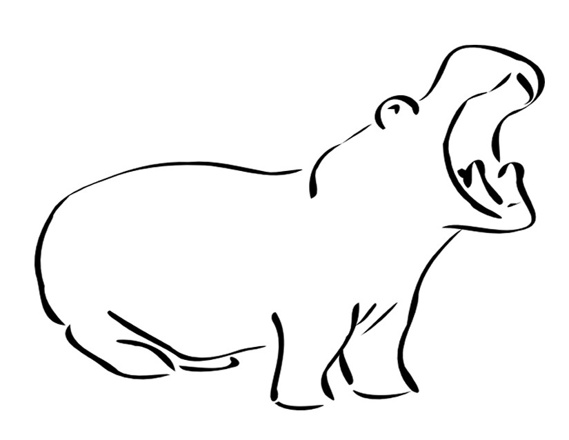 Coloring page: Hippopotamus (Animals) #8650 - Free Printable Coloring Pages