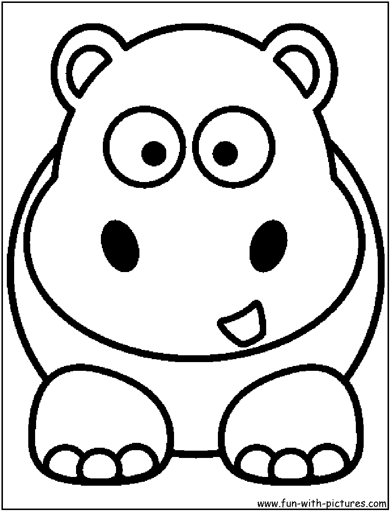 Drawing Hippopotamus #8651 (Animals) – Printable coloring pages