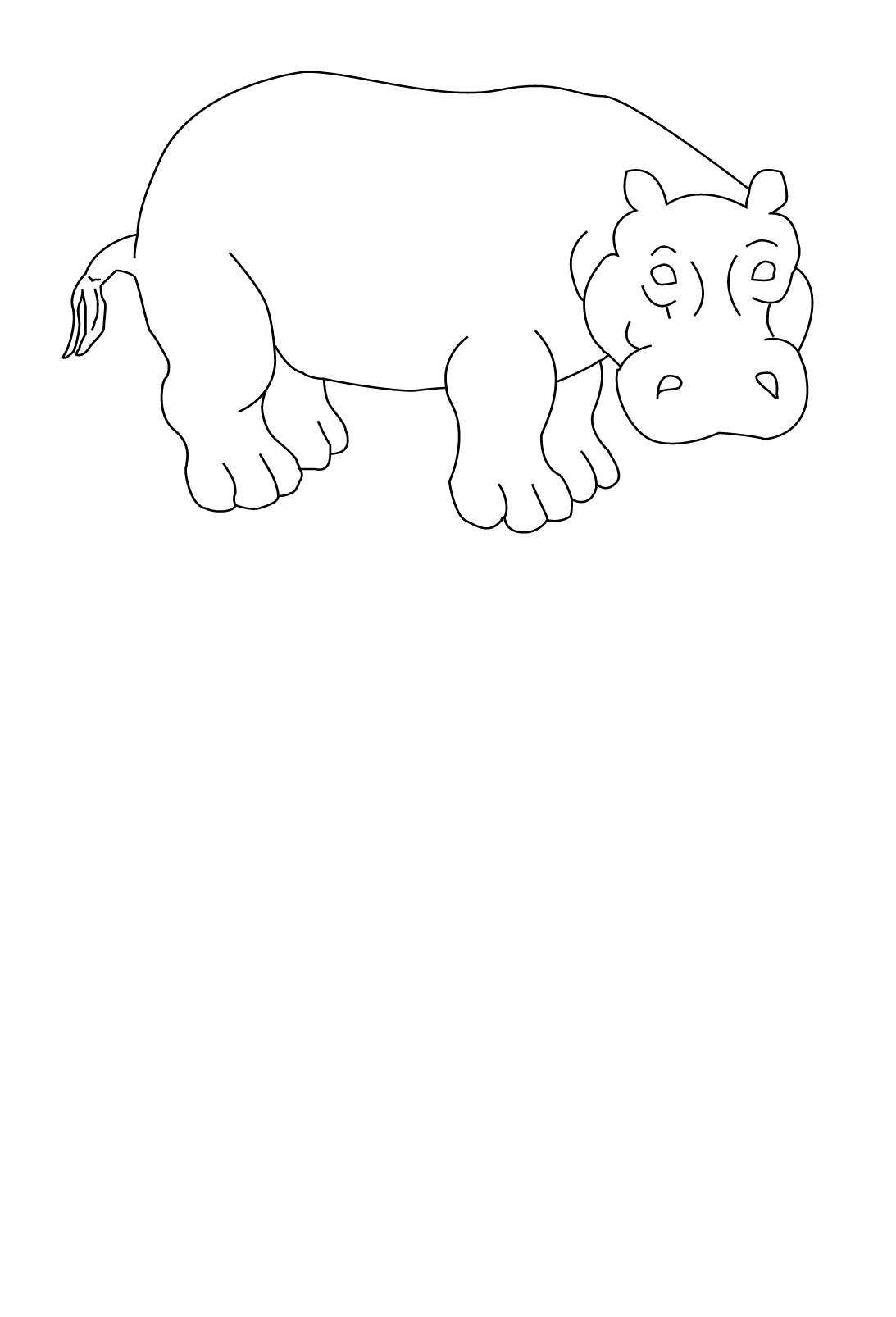 Coloring page: Hippopotamus (Animals) #8666 - Free Printable Coloring Pages