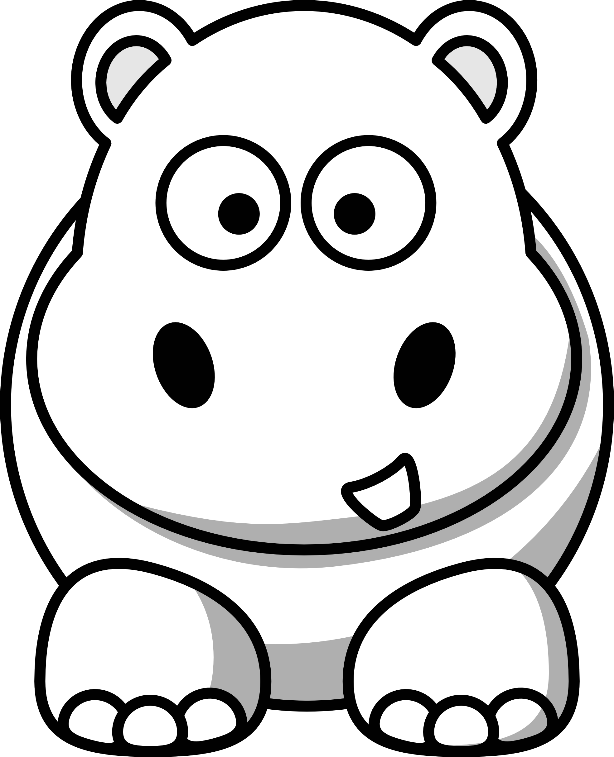 Coloring page: Hippopotamus (Animals) #8679 - Free Printable Coloring Pages