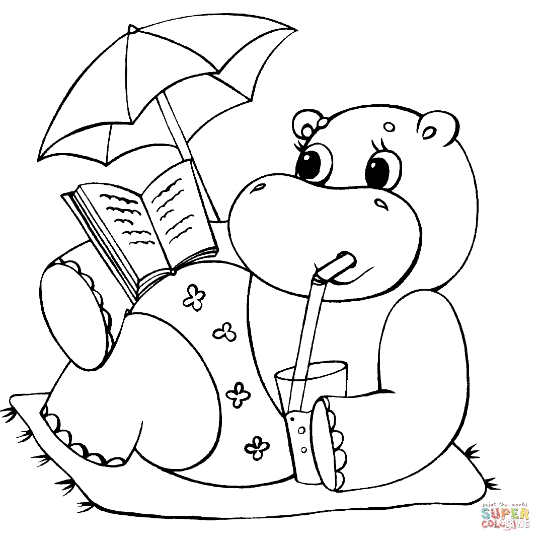 Coloring page: Hippopotamus (Animals) #8683 - Free Printable Coloring Pages