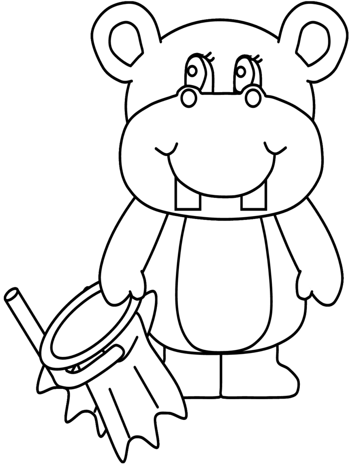 Coloring page: Hippopotamus (Animals) #8691 - Free Printable Coloring Pages