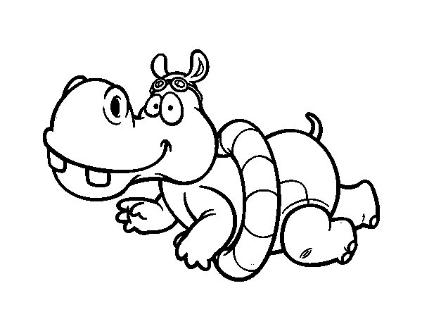 Coloring page: Hippopotamus (Animals) #8692 - Free Printable Coloring Pages