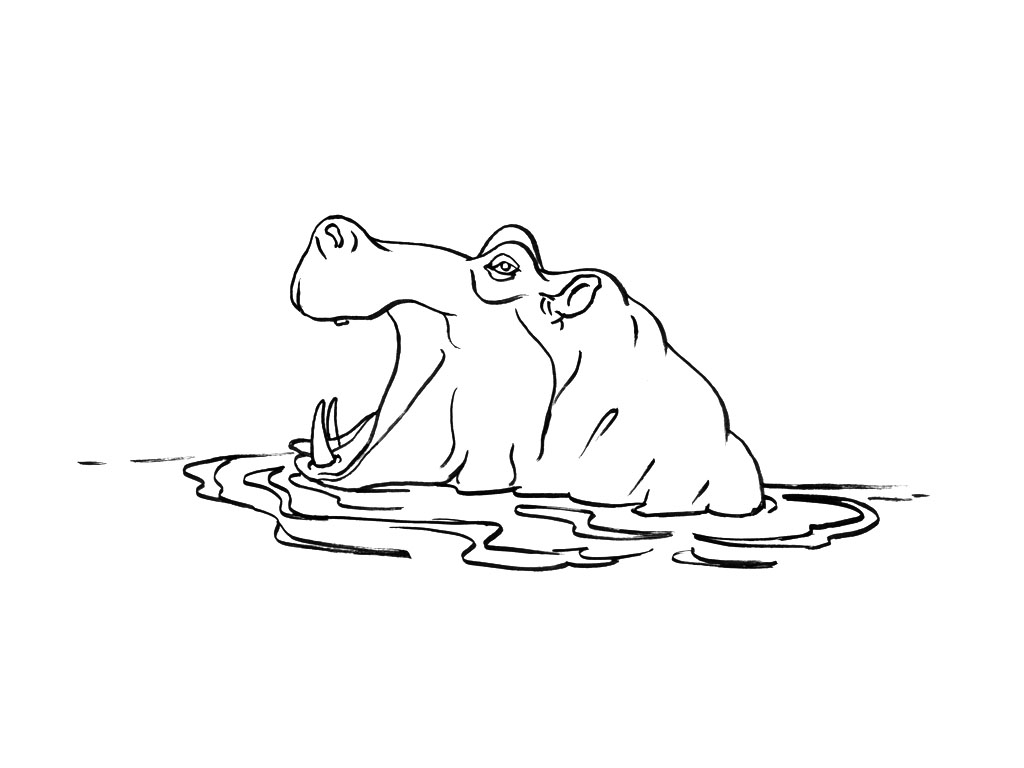 Coloring page: Hippopotamus (Animals) #8695 - Free Printable Coloring Pages