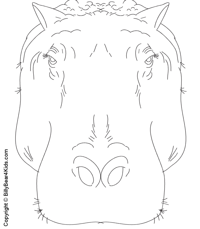 Download Hippopotamus #8703 (Animals) - Printable coloring pages