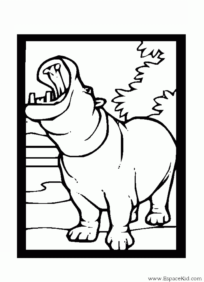 Coloring page: Hippopotamus (Animals) #8704 - Free Printable Coloring Pages