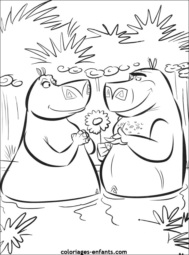 Coloring page: Hippopotamus (Animals) #8718 - Free Printable Coloring Pages