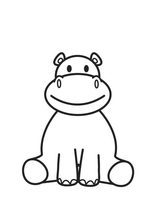Coloring page: Hippopotamus (Animals) #8720 - Free Printable Coloring Pages