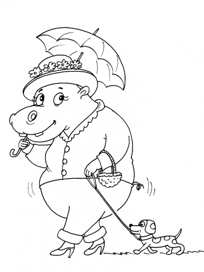 Coloring page: Hippopotamus (Animals) #8728 - Free Printable Coloring Pages