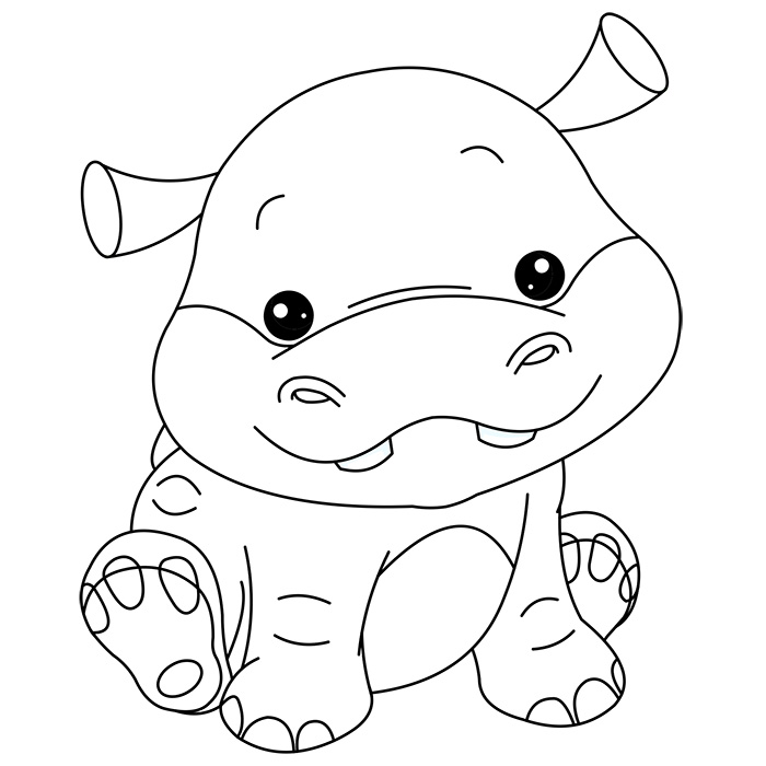 Coloring page: Hippopotamus (Animals) #8732 - Free Printable Coloring Pages
