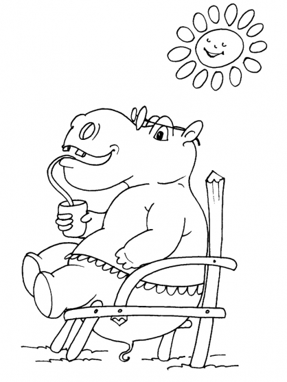 Coloring page: Hippopotamus (Animals) #8758 - Free Printable Coloring Pages
