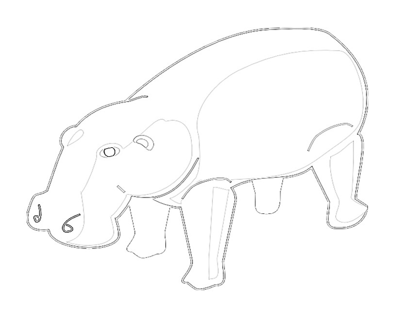 Coloring page: Hippopotamus (Animals) #8767 - Free Printable Coloring Pages
