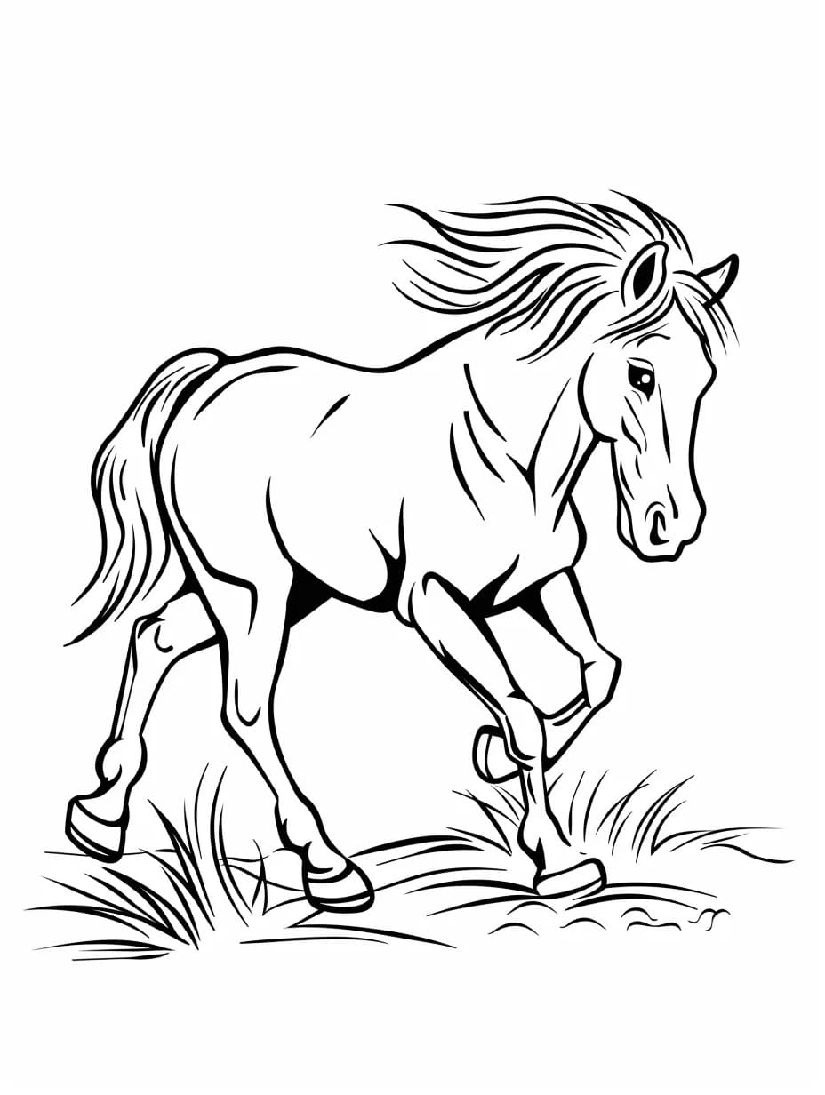 Free printable Horse coloring page #217704 from Animals collection