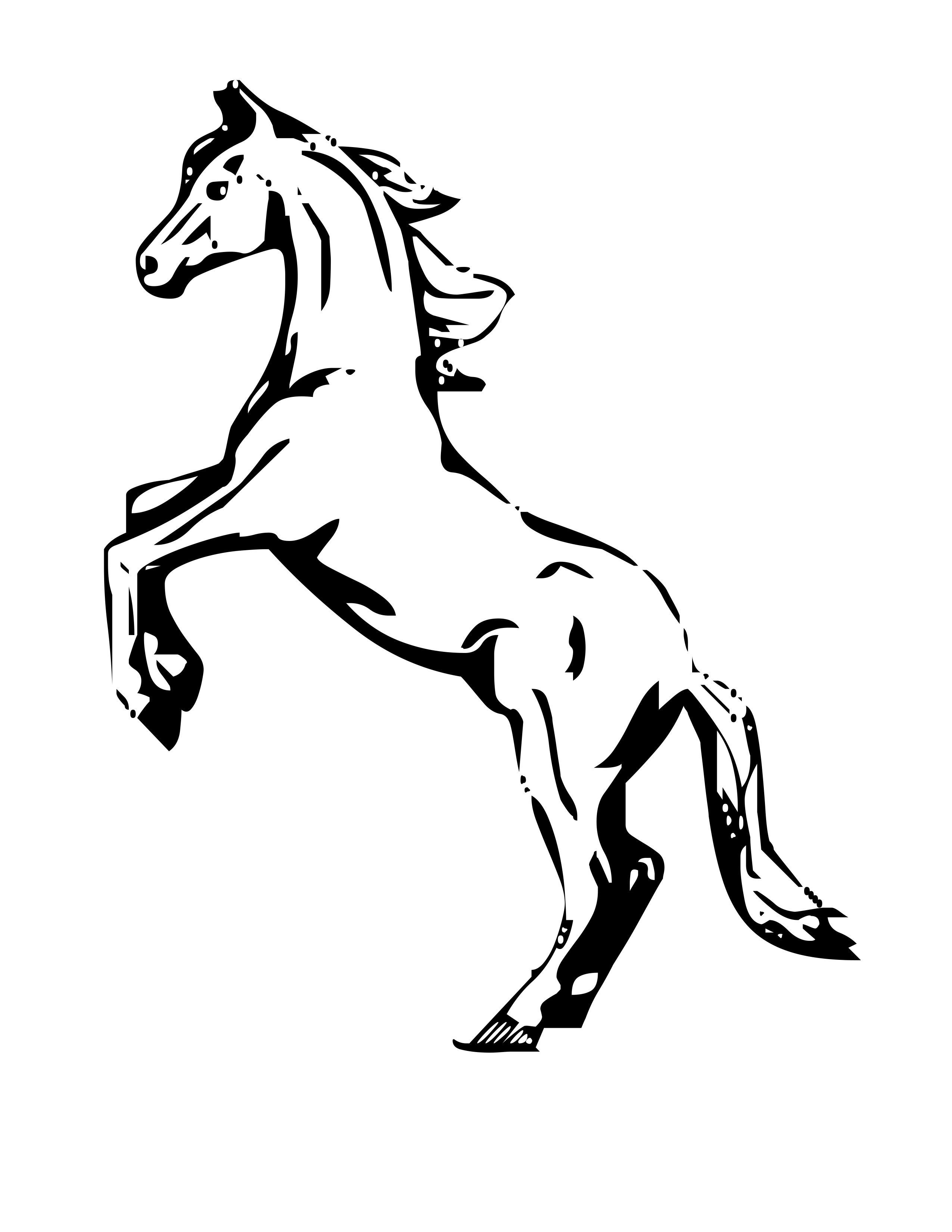 Coloring page: Horse (Animals) #2190 - Free Printable Coloring Pages