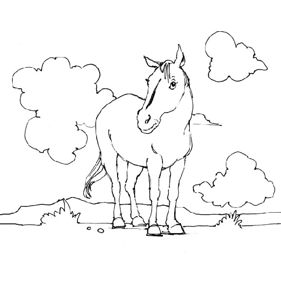 Coloring page: Horse (Animals) #2206 - Free Printable Coloring Pages