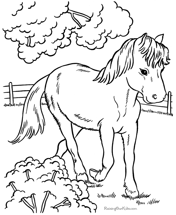 Coloring page: Horse (Animals) #2212 - Free Printable Coloring Pages