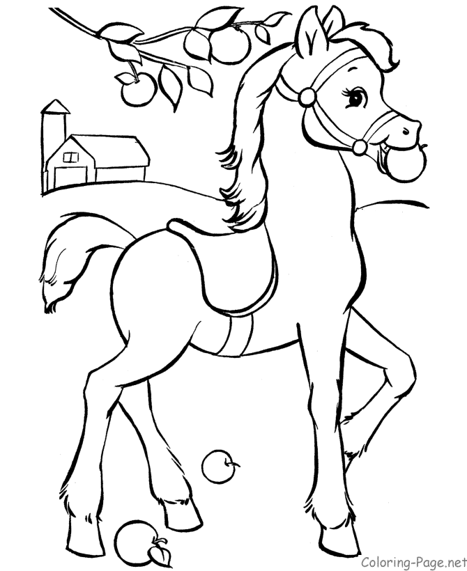 Coloring page: Horse (Animals) #2225 - Free Printable Coloring Pages