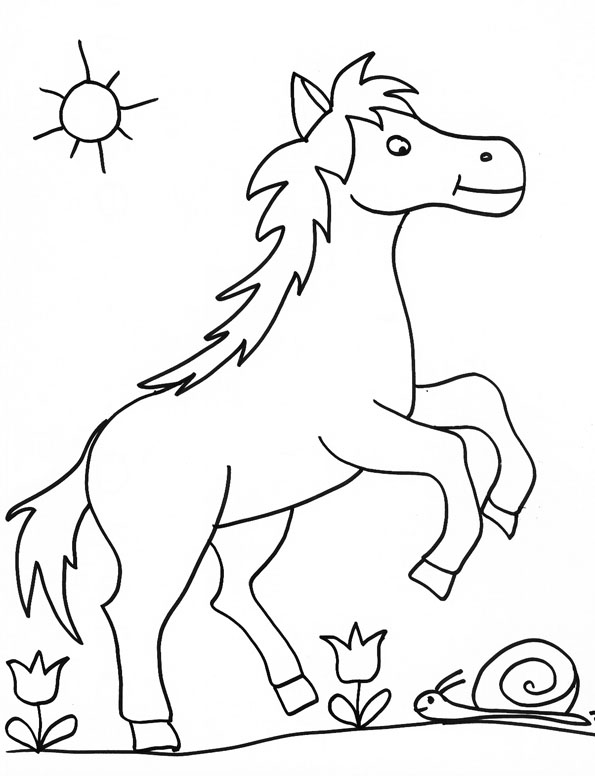 Coloring page: Horse (Animals) #2343 - Free Printable Coloring Pages