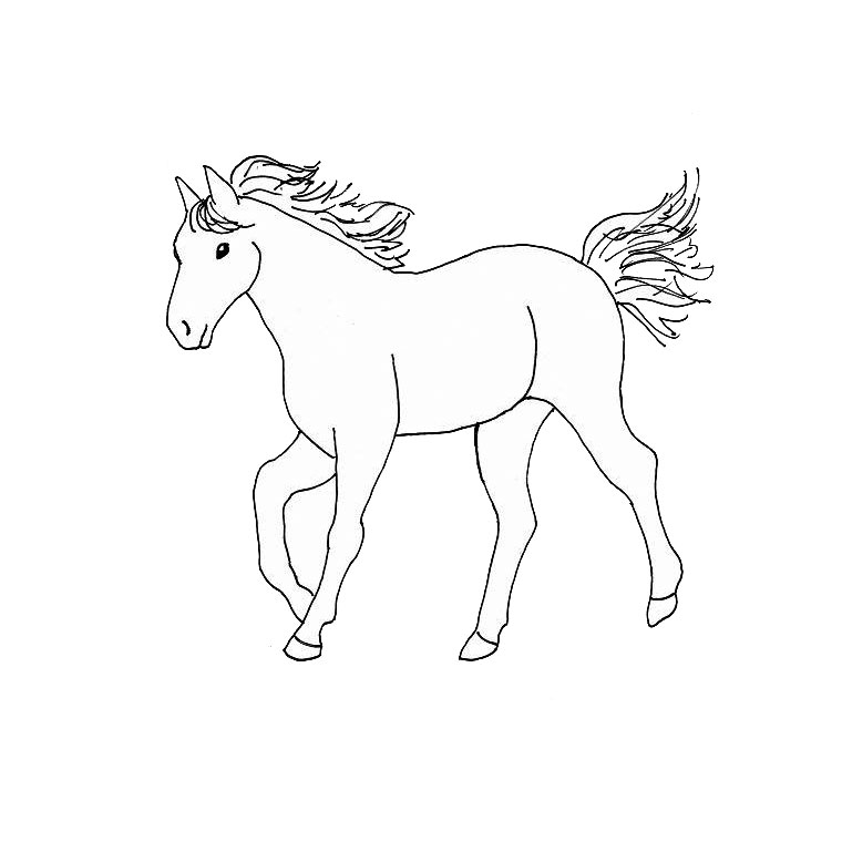 Coloring page: Horse (Animals) #2353 - Free Printable Coloring Pages