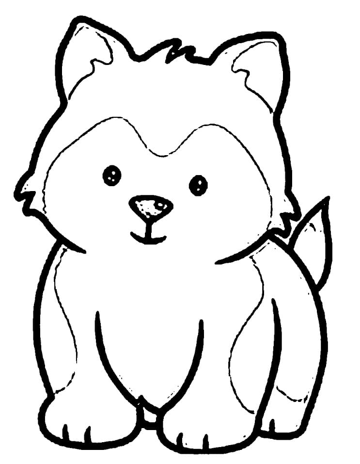 Free printable Husky coloring page #189131 from Animals collection