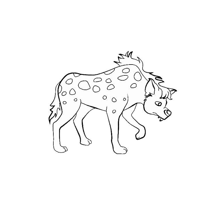 Coloring page: Hyena (Animals) #19629 - Free Printable Coloring Pages