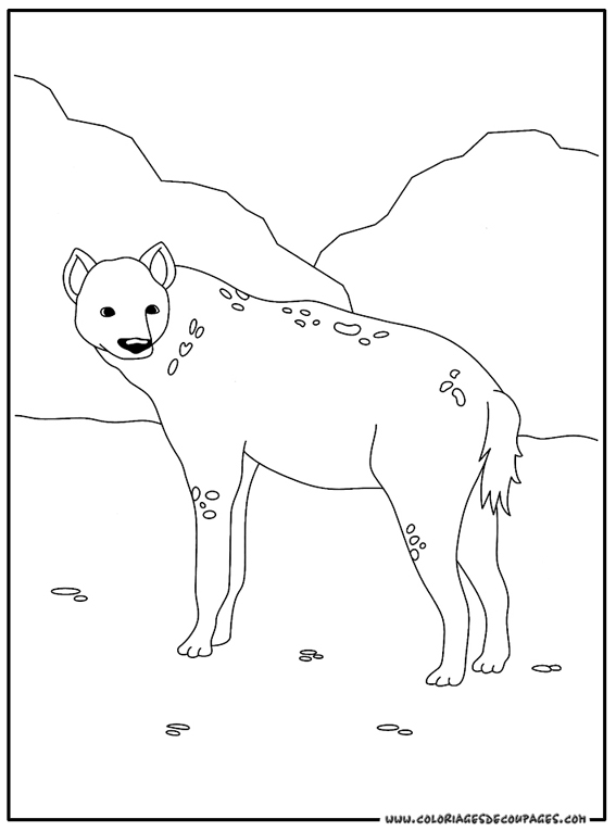 Coloring page: Hyena (Animals) #19635 - Free Printable Coloring Pages