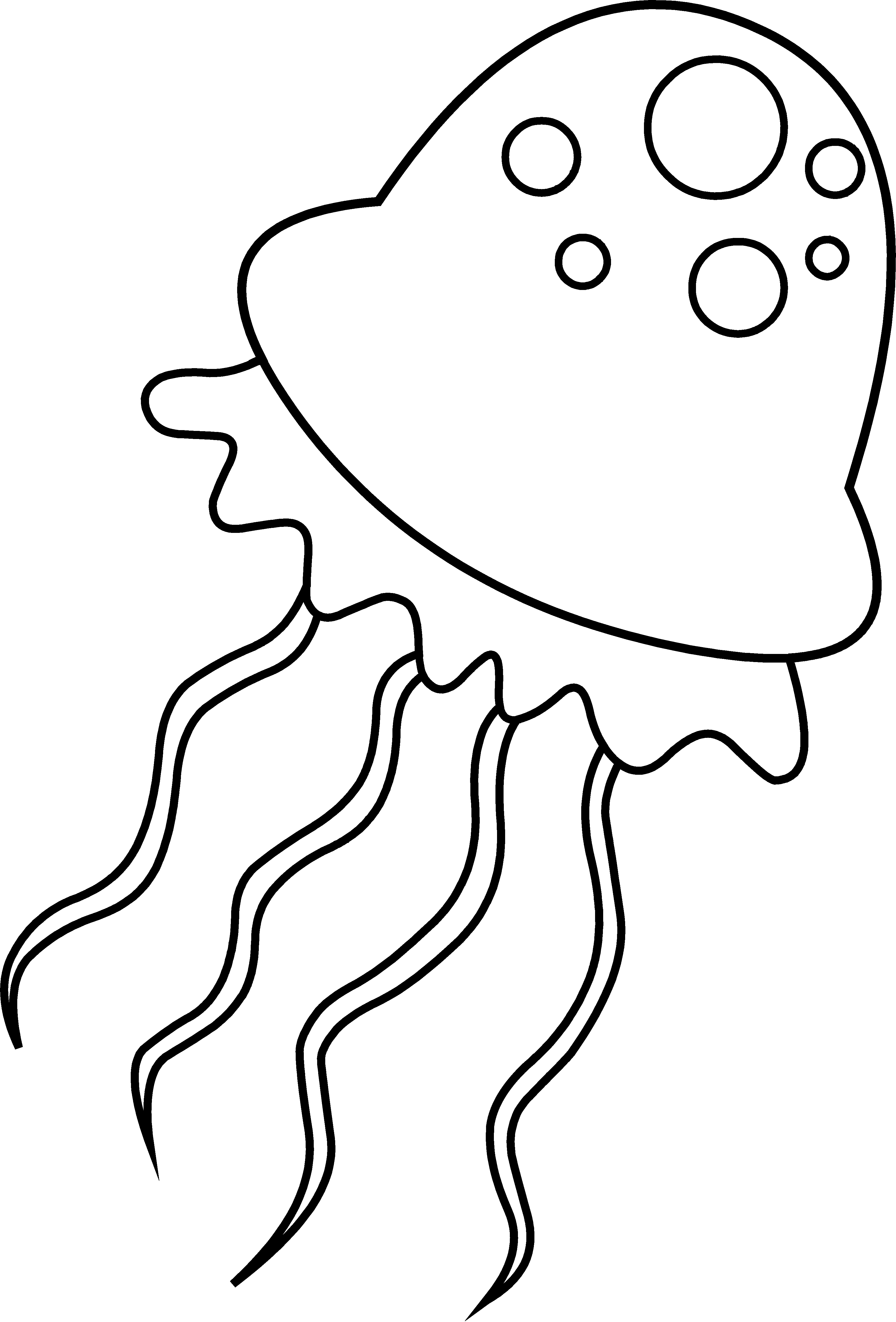 Coloring page: Jellyfish (Animals) #20385 - Free Printable Coloring Pages