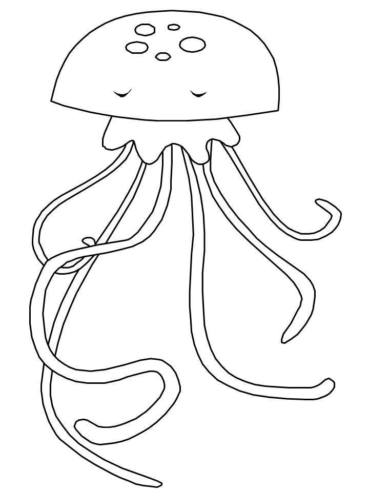 Coloring page: Jellyfish (Animals) #20398 - Free Printable Coloring Pages