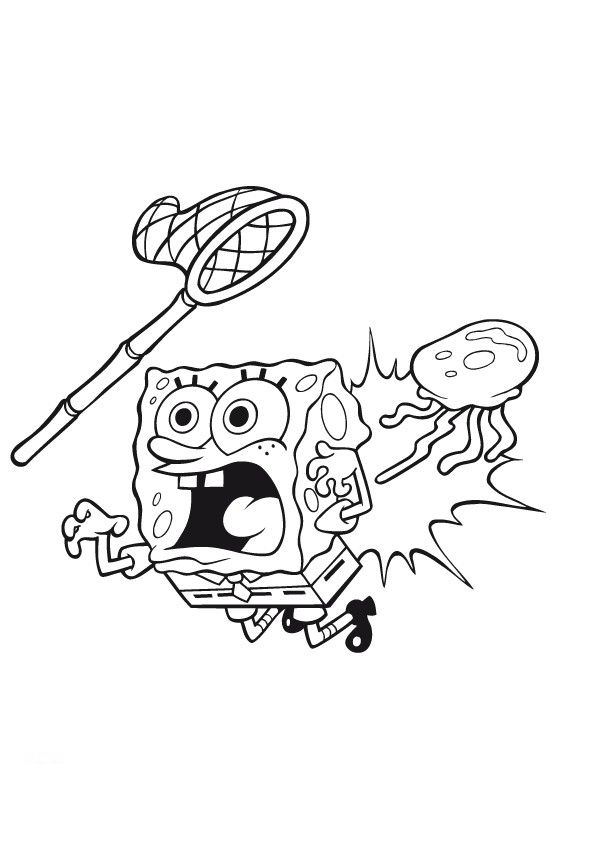 jellyfish spongebob coloring pages