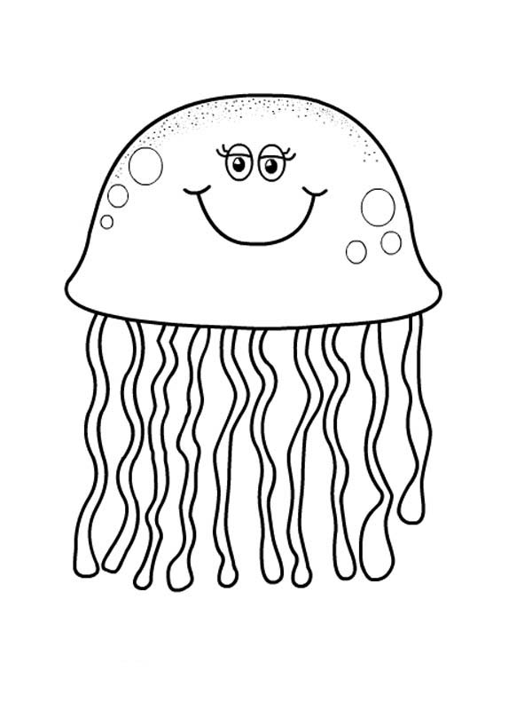 Drawing Jellyfish #20557 (Animals) – Printable coloring pages