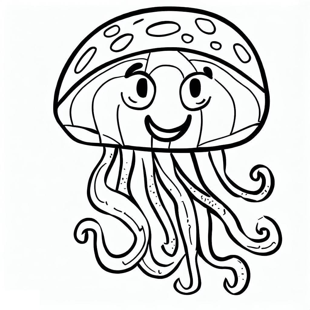 Free printable Jellyfish coloring page #208790 from Animals collection