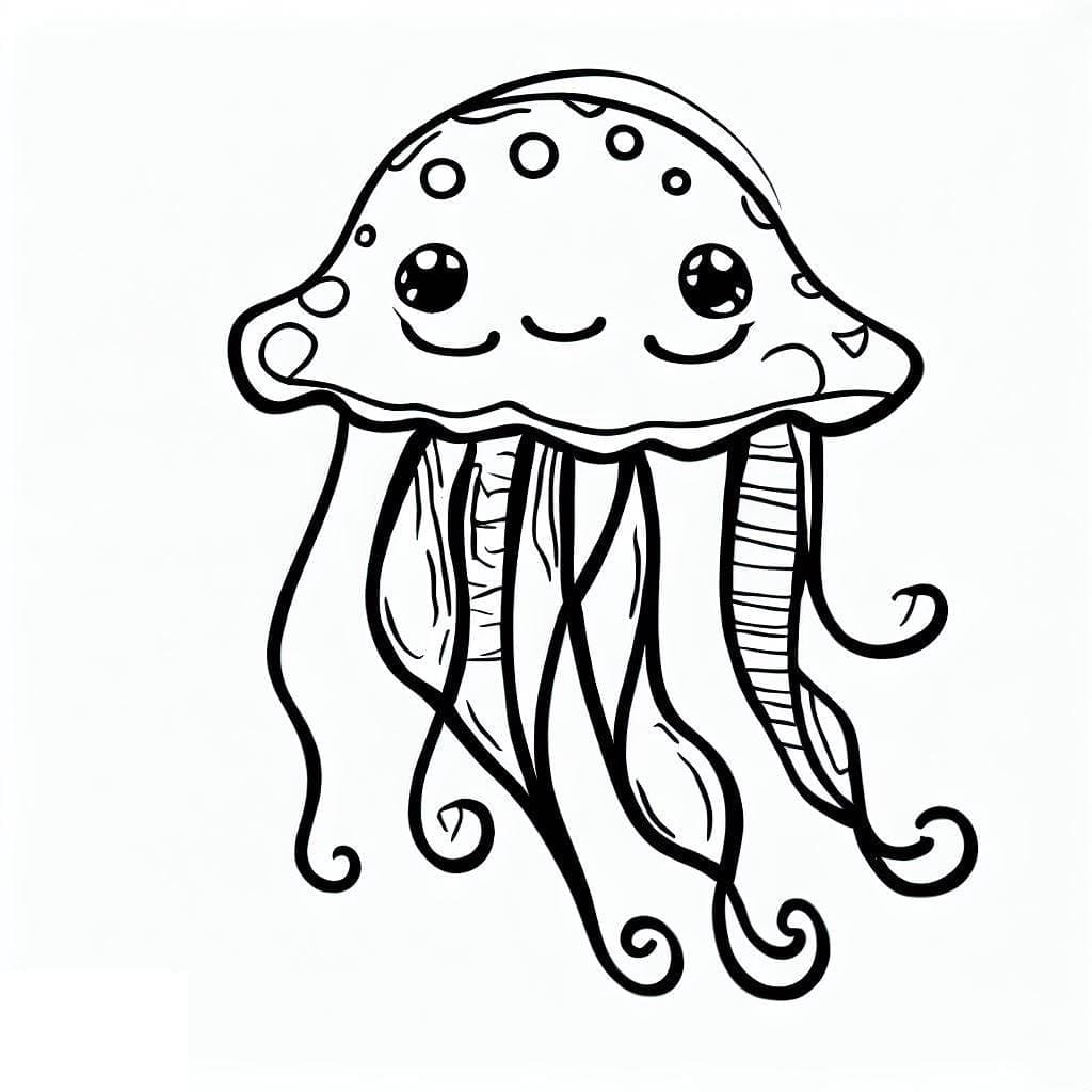 Free printable Jellyfish coloring page #208802 from Animals collection