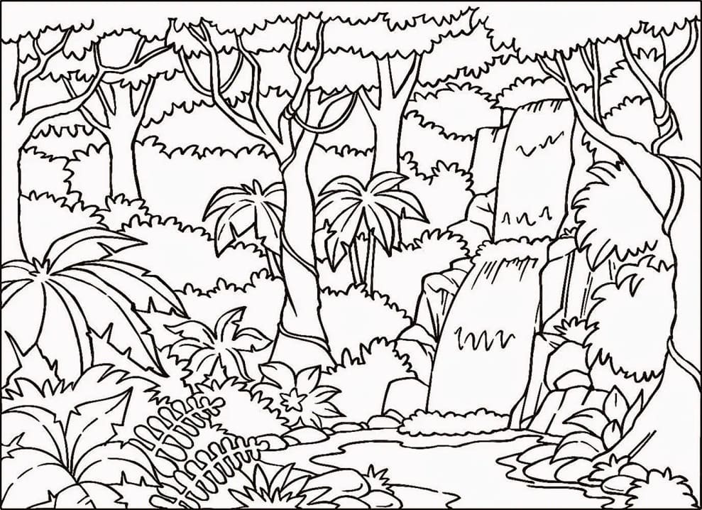 Free printable Jungle coloring page #181013 from Animals collection