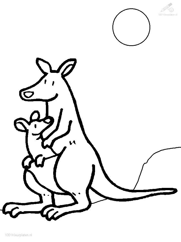 Coloring page: Kangaroo (Animals) #9107 - Free Printable Coloring Pages