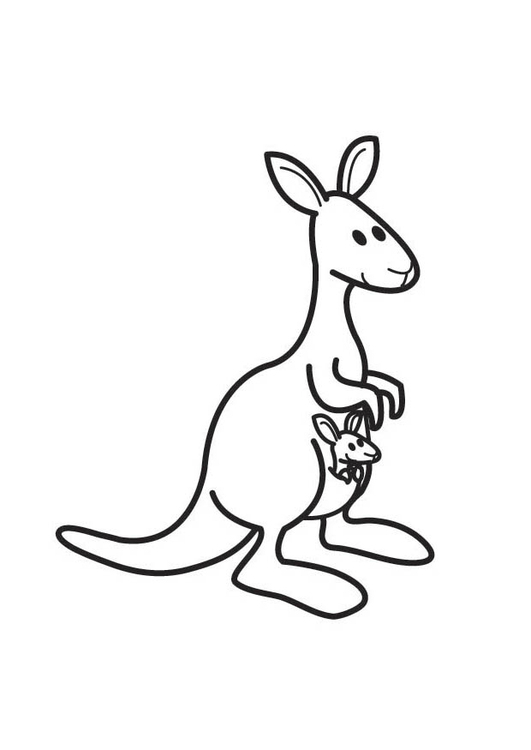 Coloring page: Kangaroo (Animals) #9110 - Free Printable Coloring Pages