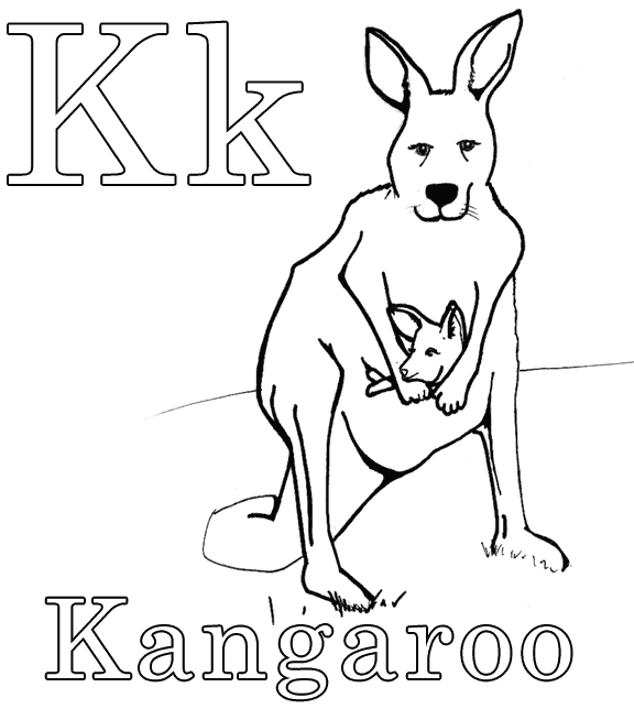 Coloring page: Kangaroo (Animals) #9113 - Free Printable Coloring Pages