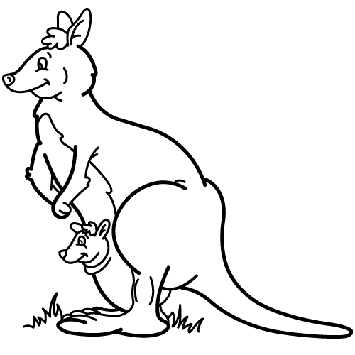 Coloring page: Kangaroo (Animals) #9115 - Free Printable Coloring Pages